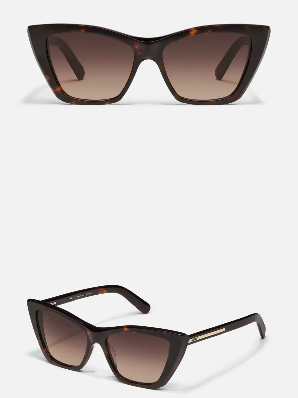 Quay Australia Tortoiseshell Cat-Eye Sunglasses - Brown Gradient Lenses